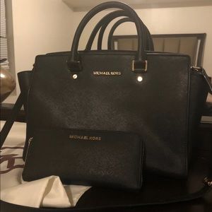 Mk large Selma satchel & Wallet